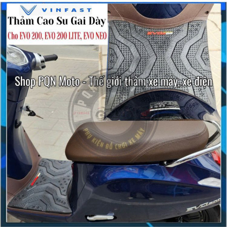 Bộ Phụ Kiện Xe Điện Vinfast: EVO 200, EVO 200 Lite, EVO NEO: Thảm Cao Su Đúc, Gương Gù CRG Chân 744