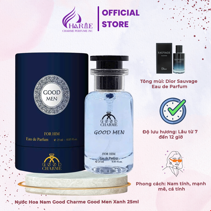 Nước hoa nam Good Men Xanh – LỊCH LÃM, MẠNH MẼ (25ML)