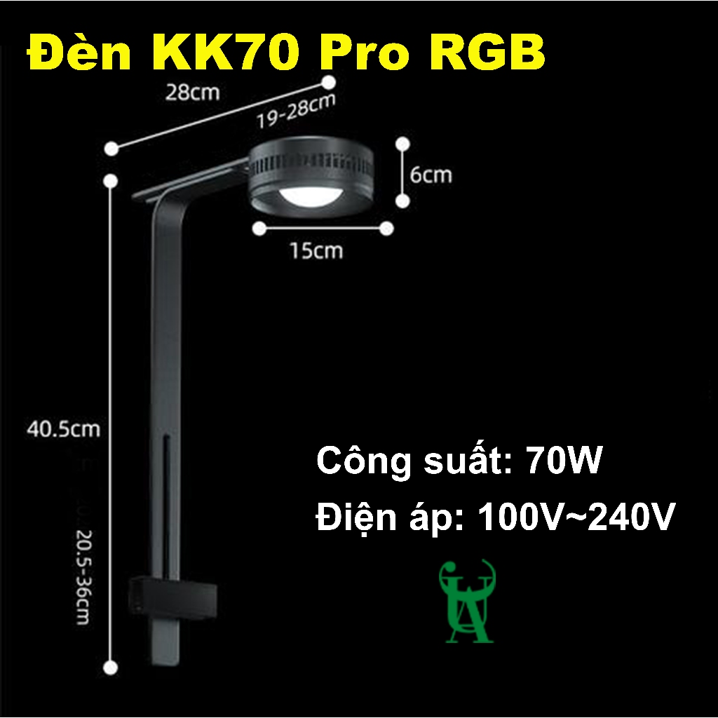 Đèn bể cá KAOKUI KK30 Pro | KK70 Pro RGB chỉnh app hồ thuỷ sinh