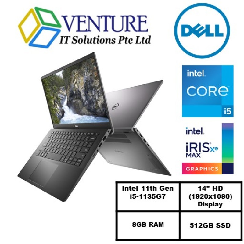 New 11th Gen (READY STOCK) New Vostro 14 5402- i5-1135G7/Win 10 Pro/ Iris® Xe Graphics/8GB RAM/512GB SSD/3yrs onsite warranty