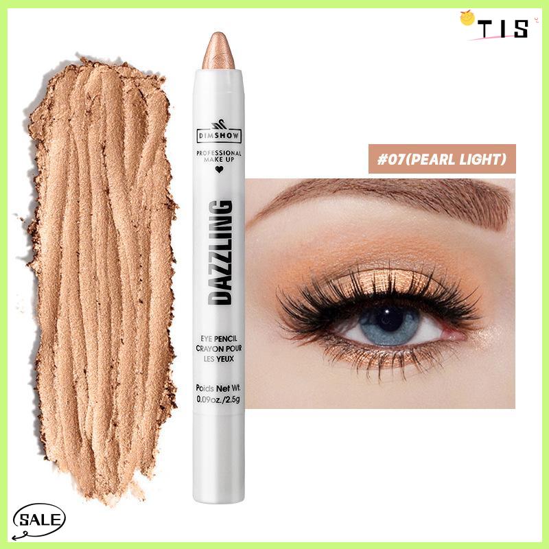 Follow Get New【TIS】 Dimshow Highlighter Eyeshadow Bút Chì không thấm nước long lanh Nude Eye Shadow nằm tằm trang điểm sắc tố mỹ phẩm Bút kẻ mắt - 8