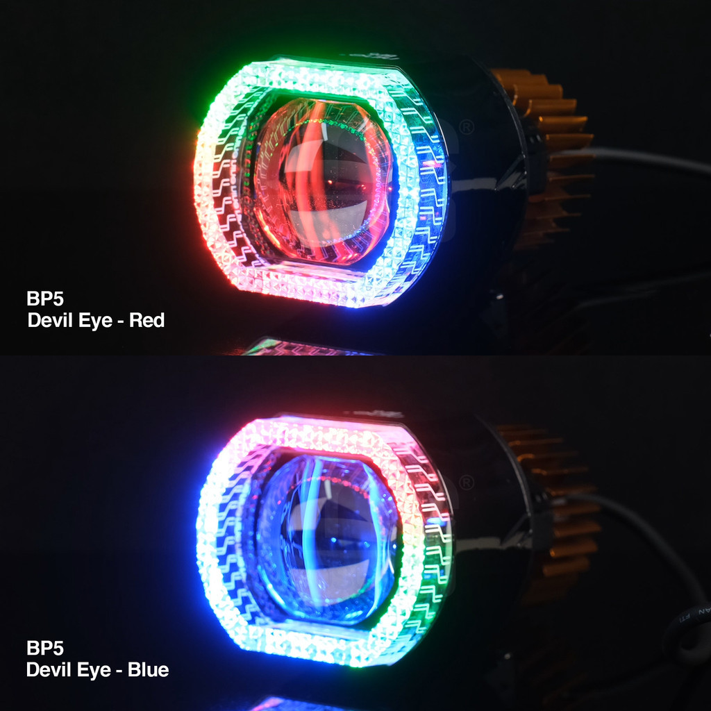 Biled Projie 40W Lampu 2.5 Inch RGB Mini Cutoff Super Terang Shroud BP5 - LUXIMOS