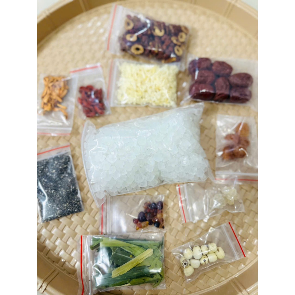 (Siêu Ngon) 1 Set nguyên liệu nấu chè dưỡng nhan ngon tuyệt,bổ dưỡng,thơm ngon,tuyết yến,kỷ tử
