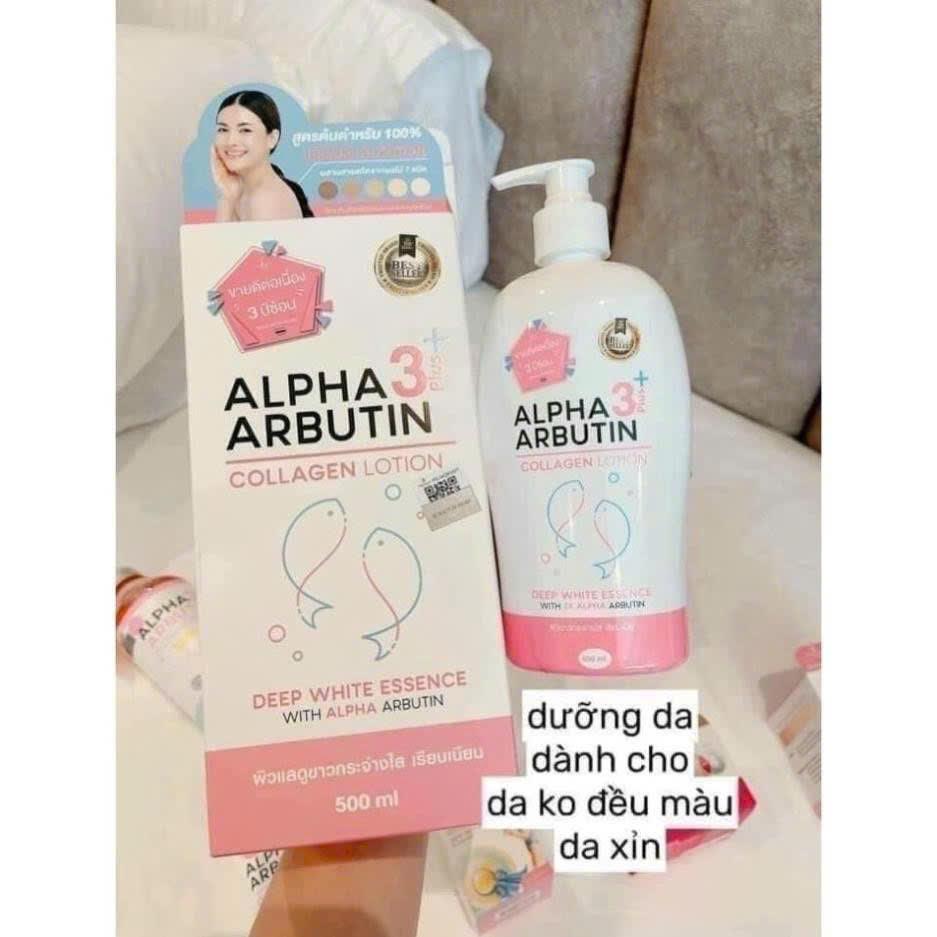 Sữa Dưỡng Thể Trắng Da, Dưỡng ẩm Alpha Arbutin 3 Plus Collagen Lotion 500ml thá¡ lan