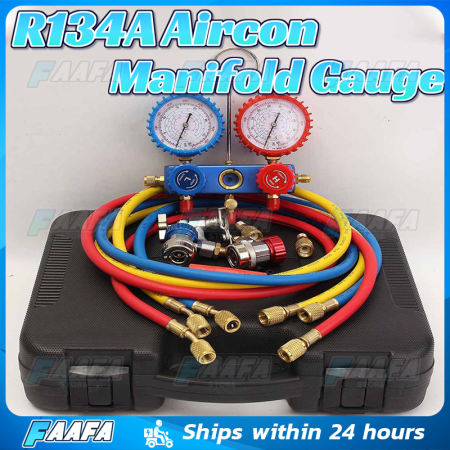 Freon Pressure Gauge Set - R134A Aircon Manifold Gauge