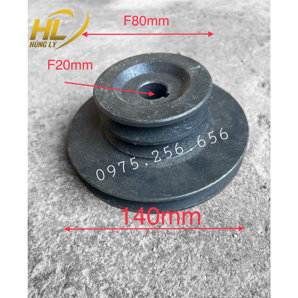 Puly 20*80/140 3 rãnh A puly 2 tầng  ĐIỆN MÁY HÙNG LỲ PHỤ TÙNG Ô TÔ MÁY CÀY NÔNG NGHIỆP MÁY SÁT THÓC