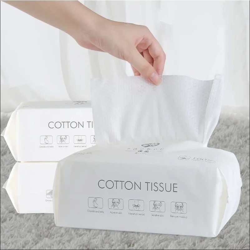 100Pcs Disposable Face Towel Baby available Safety Soft Cotton Dry Wipes Facial Cloths Towelettes
