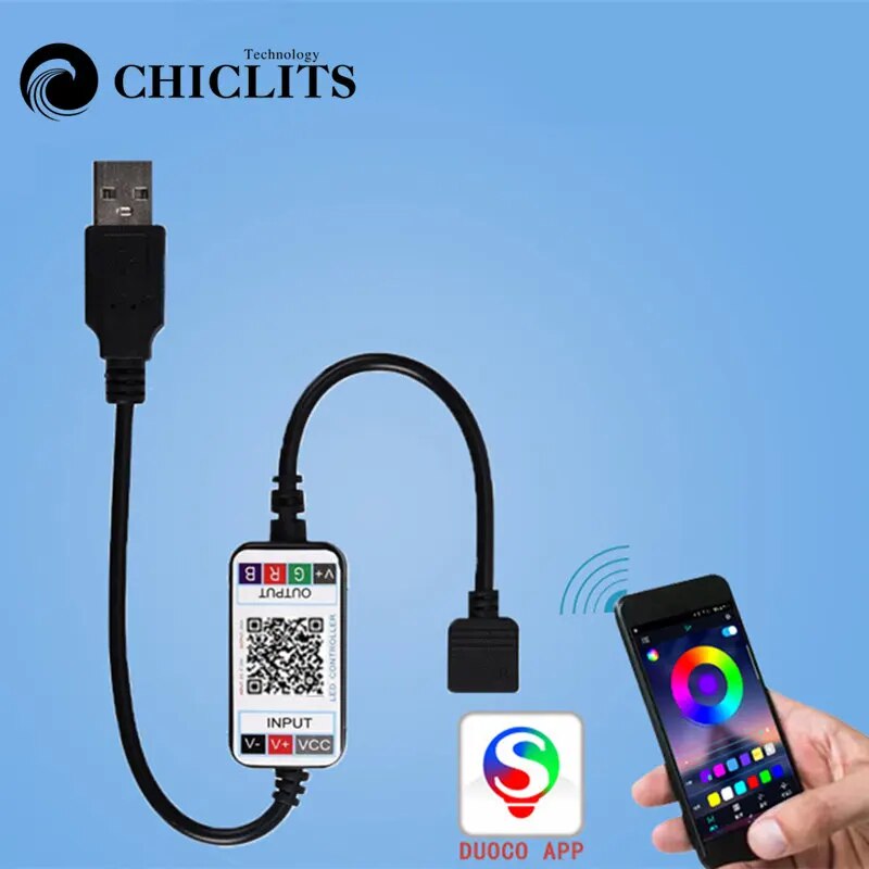 【Worth-Buy☊】 Dimmer cho dải đèn LED S Đèn Bluetooth mini Bộ điều khiển RGB cho 5050 3528 dải đèn LED USB DC 5-24V điều khiển ứng dụng điện thoại Bộ điều chỉnh độ sáng thông minh