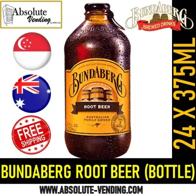 BUNDABERG ROOT BEER 375ML X 24 (GLASS BOTTLE) - FREE DELIVERY within 3 working days!