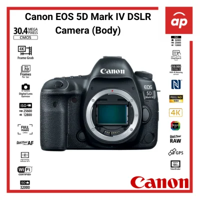 (12 + 3months Warranty) Canon EOS 5D Mark IV DSLR Camera (Body Only)