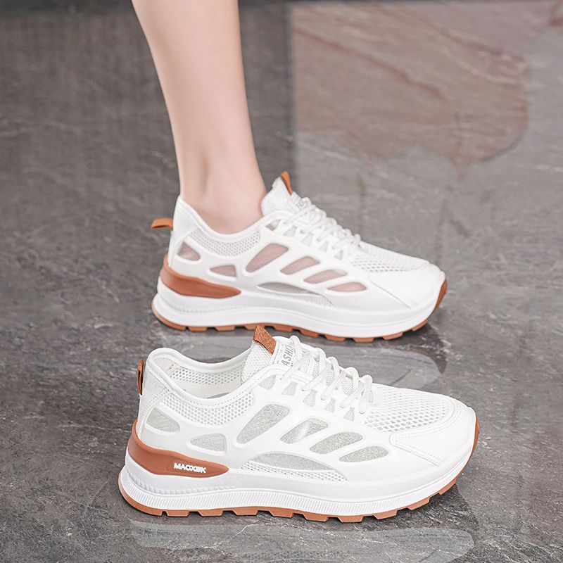 Women's Durable and Breathable Running Casual Sports Shoes Mesh Breathable Comfortable Run Sport Shoes Lace Up Walking Shoes - 3