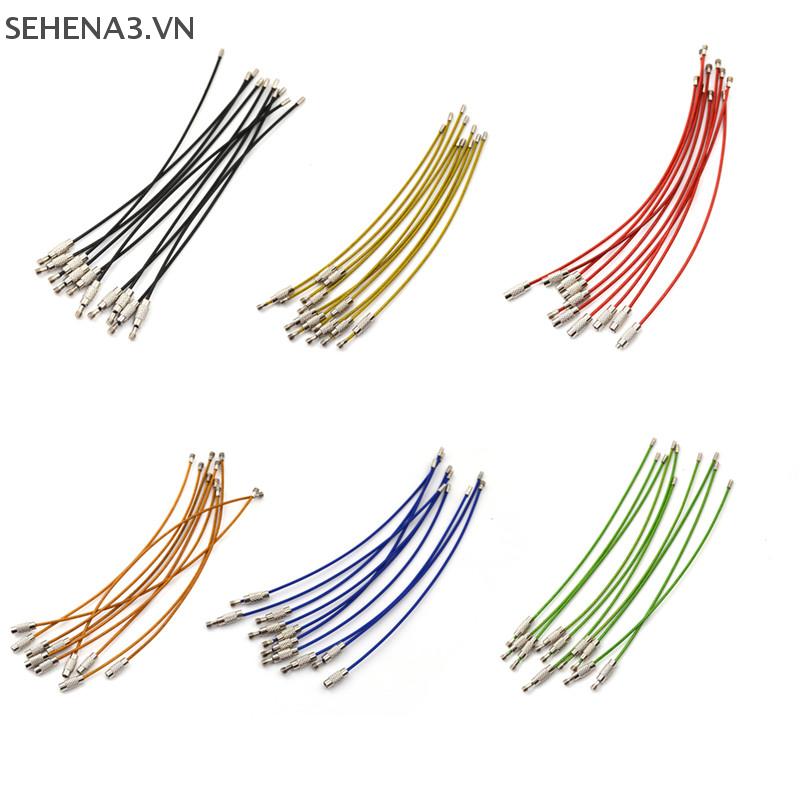 SEHVN 10 chiếc Móc Chìa Khóa dây cáp máy bay bằng thép không gỉ vòng khóa vặn vít