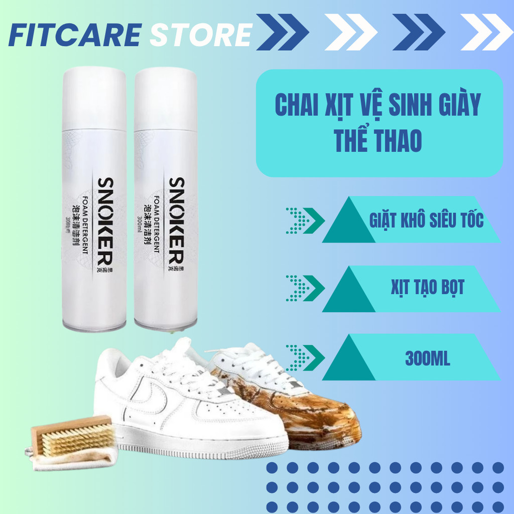 Chai xịt vệ sinh giày thể thao nam nữ dạng bọt Nhật Bản tẩy sạch bóng giày không cần nước sau 30s