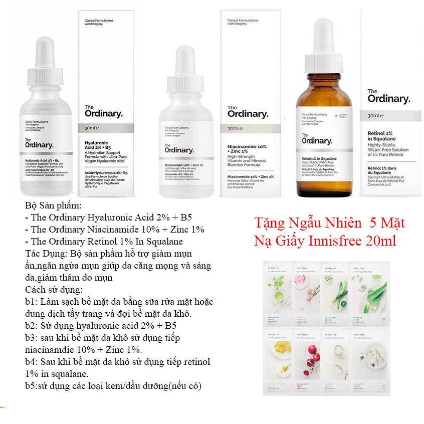 HN Bộ Sản Phẩm Hỗ Trợ Giảm Mụn Ẩn,Thâm Do Mụn,Sáng Và Căng Da