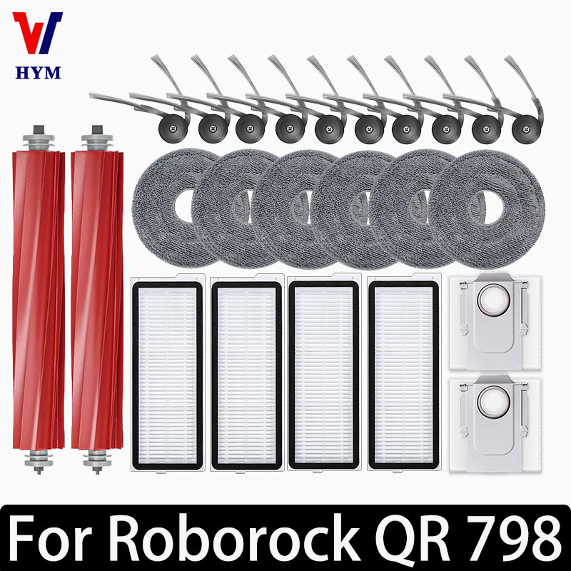 รูปสินค้า Roborock QR 798 Accessories Main Side Brush HEPA Filter Mop Bags Robot Vacuum Cleaner Spare Parts eplacements