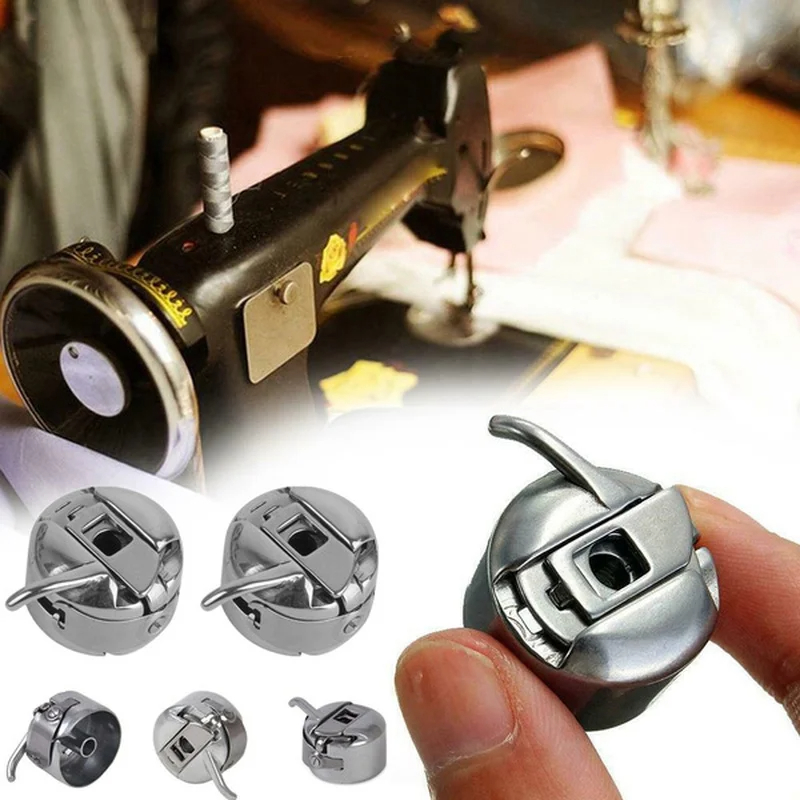 2 cái/bộ kim loại suốt Máy may trường hợp công nghiệp hộ gia đình Bạc Máy bobbin trường hợp cho phụ kiện may duy nhất
