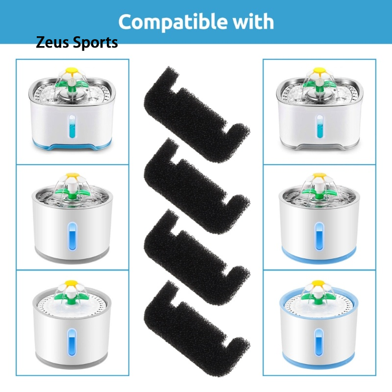 A set of 4 reusable water filtration sponges suitable for high-quality pets - ยี่ห้อ KABAIQI ราคา 38 บาท*ส่งฟรี