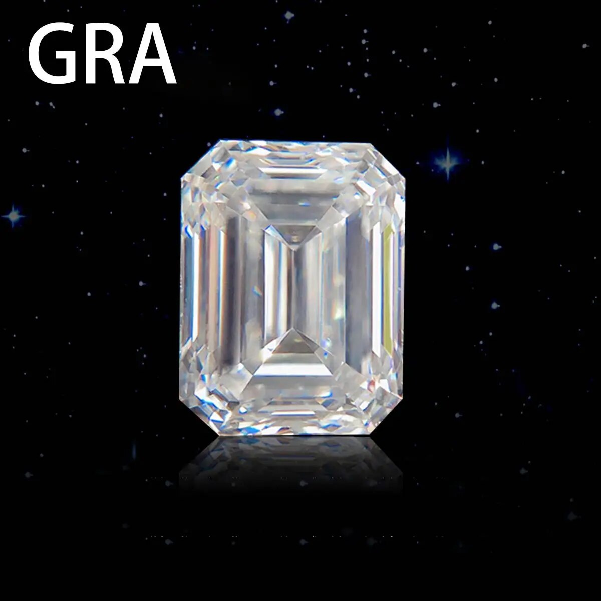 Loose Gemstones Emerald Cut Moissanite Stones 0.2ct To 10ct D Color VVS1 Lab Diamond Pass Moissanite Tester With GRA Certificate