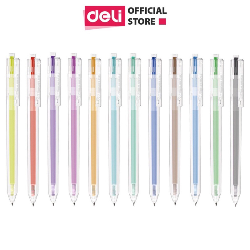    1 CÂY   Bút Deli EG118 viết bi gel pen nhiều màu DELI G118. - Văn phòng phẩm Thu Thảo 
