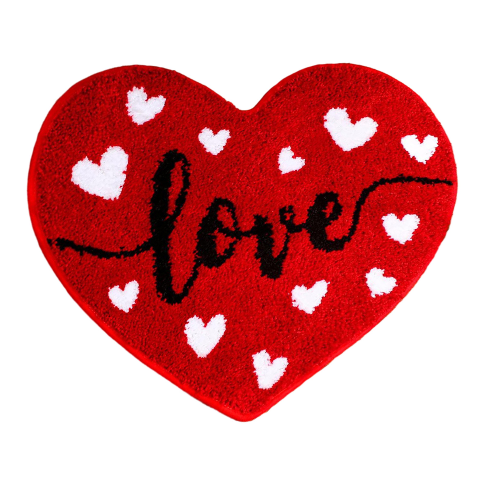 Galuru Valentine Day Bath Rug Red Heart Bath Mat Valentine's Day Heart-shaped Bathroom Rug Non-slip Love Bath Mat for Shower Decor Soft Washable Valentine's Bathroom Decoration Favorite ราคา 113 บาท*ส่งฟรี