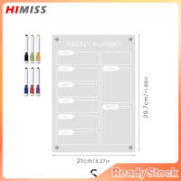 Acrylic Calendar For Fridge Magnetic Weekly Planning Board Clear Memo Note Board With 6 Markers For Office Home School