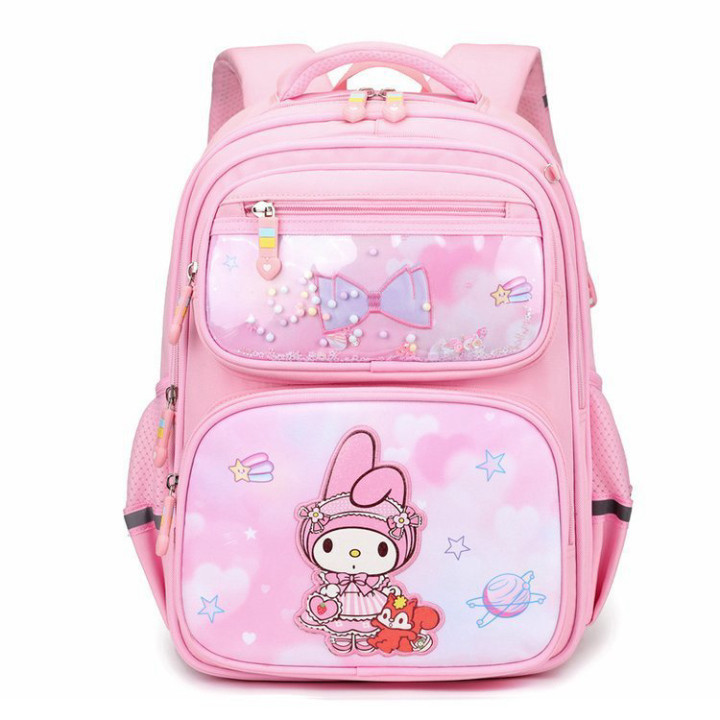 Balo học sinh cho bé gái đi học tiểu học lớp 1 đến 5 in hình 3D kuromi cinnamoroll dễ thương 1663-2