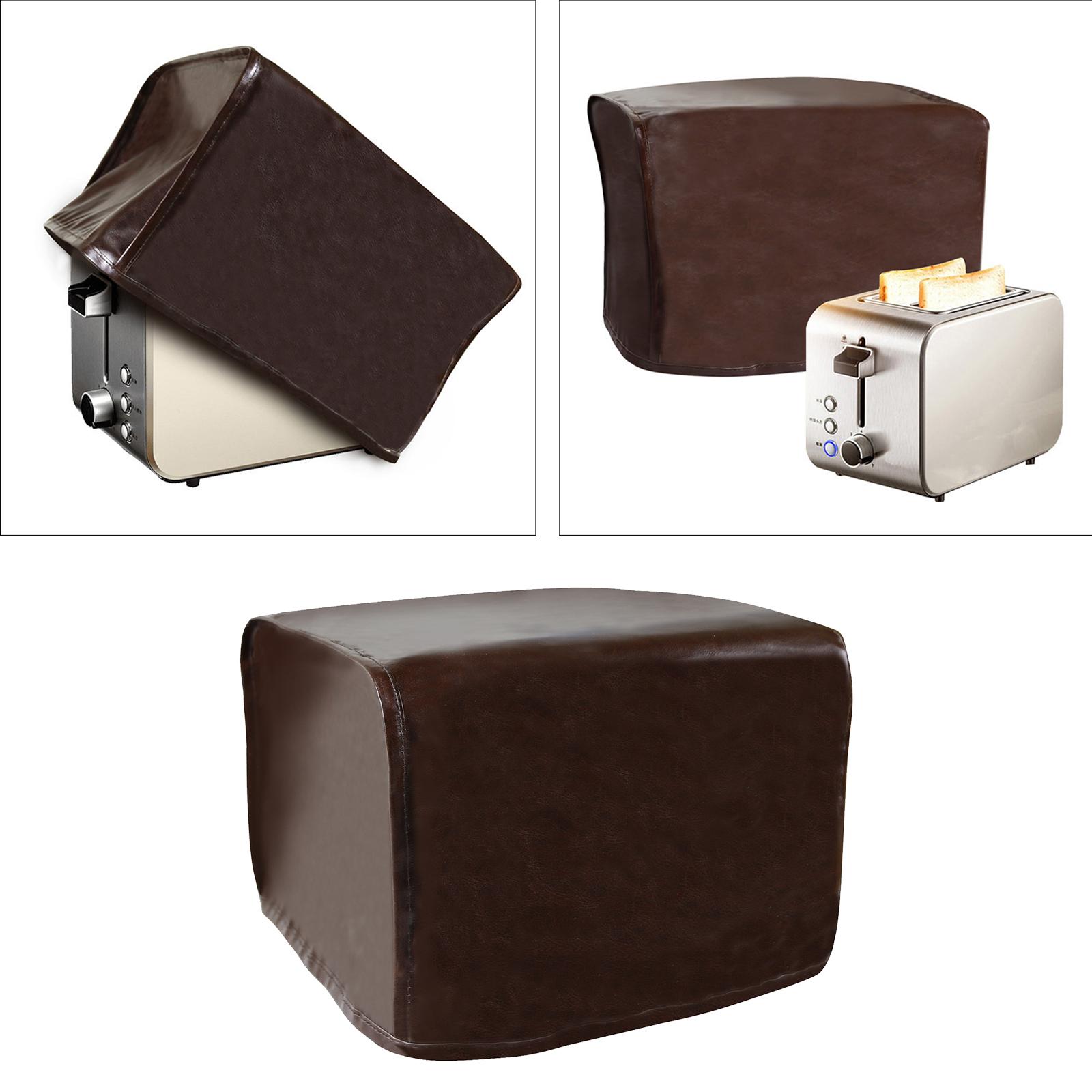 Toaster Cover Durable Attachments Washable Faux Leather Ornament Bread Machine Cover for Small Appliance Office Home Kitchen