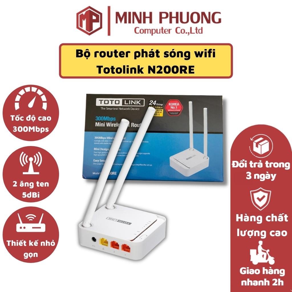 (Ưu đãi lớn) Bộ Phát WiFi TOTOLINK N200RE 300Mbps (Hàng chính hãng)