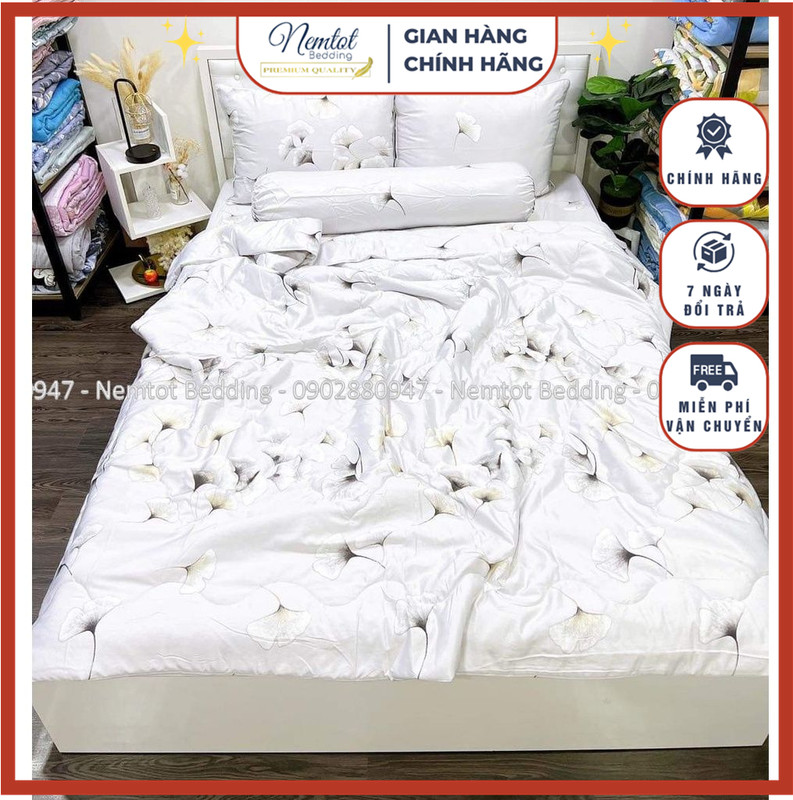 ☀️giảm 50%_chăn ga lụa tencel☀️ttrọn bộ 4, 5 món chăn ga gối lụa tencel than hoạt tính thoáng mát, mềm mịn giá tốt, chăn ga gối lụa tencel tự nhiên lanh tính, chăn chần bông cao cấp_nemtot bedding