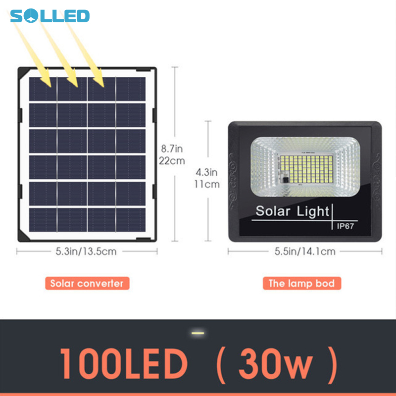 Local delivery Outdoor Solar Light Household IP65 Waterproof High-power Super Bright Flood Light With Remote Control For Garden Patios