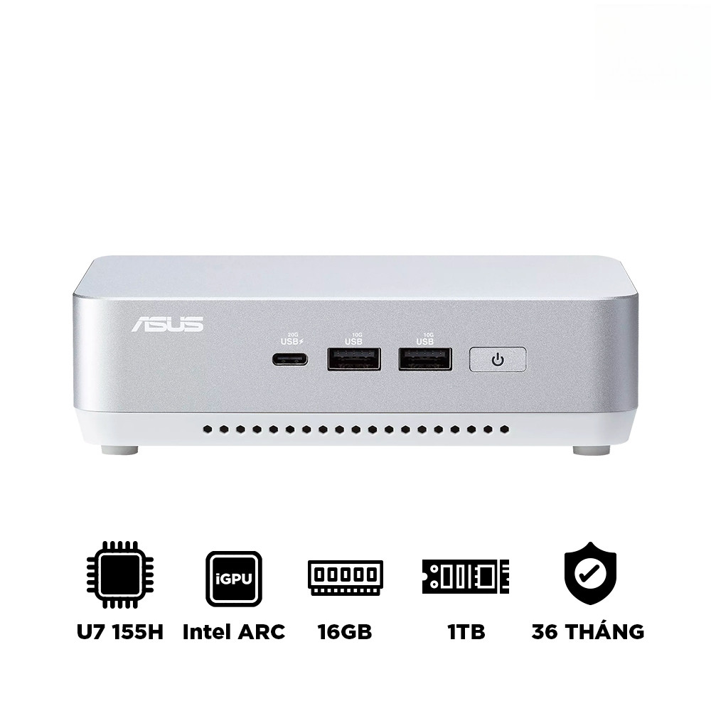 Máy tính Mini PC ASUS NUC 14 Pro Plus RNUC14RVSU700000I (Ultra 7 155H, Arc Graphics) - Hàng Chính Hãng