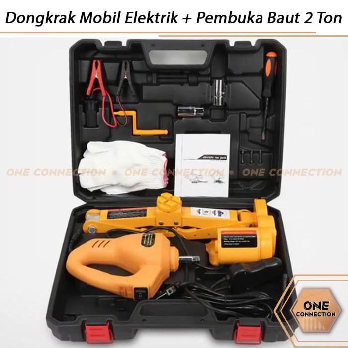 DONGKRAK MOBIL ELEKTRIK + PEMBUKA BAUT - ELECTRIC JACK FOR CAR 2 TON -pistons up Harga 1,308,000 rupiah*Gratis Ongkir