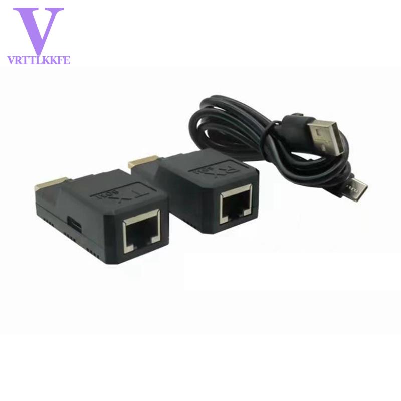 All tool store--Compatible Extender 60M RJ45 to Ethernet over Cat6 Adapter 1080P No Loss with USB Po
