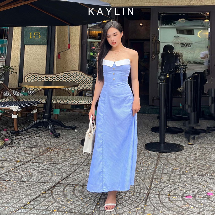 Đầm midi cúp ngực chất kate phom a phong cách kaylin - n2110
