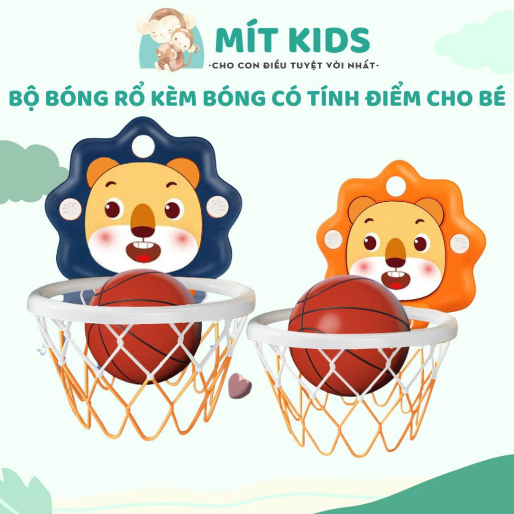 Có kèm bóng đồ chơi ném bóng rổ tính điểm tự động có thể điều chỉnh cho trẻ em, trò chơi thể thao cho bé