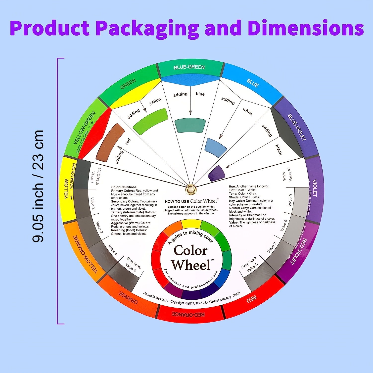 【Unbeatable Prices】 Creative Color Wheel Paint Mixing Learning Art Class Teaching Tool for Makeup Blending Board Chart Color Mixed