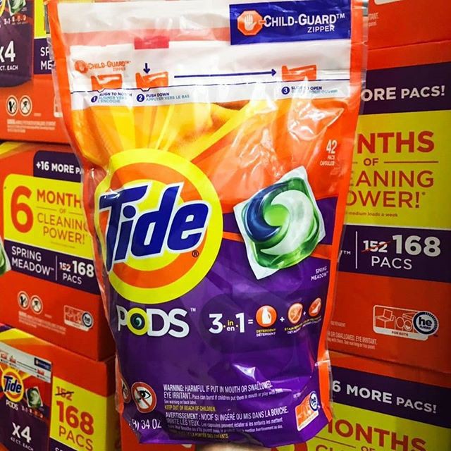 Viên Giặt Quần Áo Tide Pods 3in1 Mỹ - Túi 42 Viên - SẢN PHẨM CỰC KÌ CHẤT LƯỢNG, ĐẢM BẢO SỬ DỤNG ƯNG Ý, ĐƯỢC ƯA THÍCH TRÊN THỊ TRƯỜNG HIỆN NAY, ỦNG HỘ SHOP NHÉ