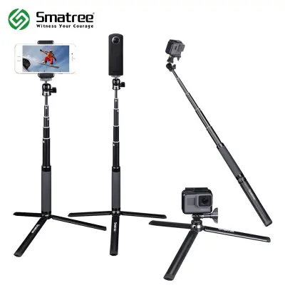 Smatree SmaPole SQ2 Selfie Stick Hand Grip Monopod Tripod Stand Extension Pole for Smartphone / GoPro HERO 10 9 8 7 6 5 / Insta360 ONE R / DJI OSMO ACTION Camera