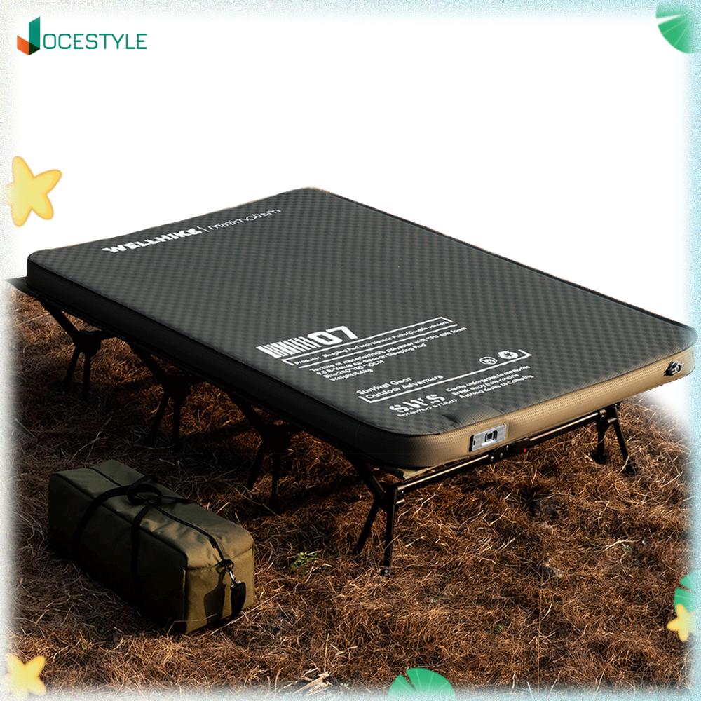 JOCESTYLE เสื่อรองนอนแบบเป่าลมคู่พร้อมปั๊มในตัวแบบพกพาที่ตั้งแคมป์แผ่นรองพองเสื่อสูบลมอัตโนมัติสำหรับแบกเป้เดินป่าท่องเที่ยวเต็นท์ ราคา 5,831 บาท*ส่งฟรี