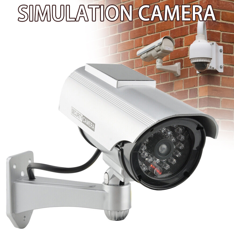 New năng lượng mặt trời Camera an ninh giả điện đèn Led giả giám sát ngoài trời cctv