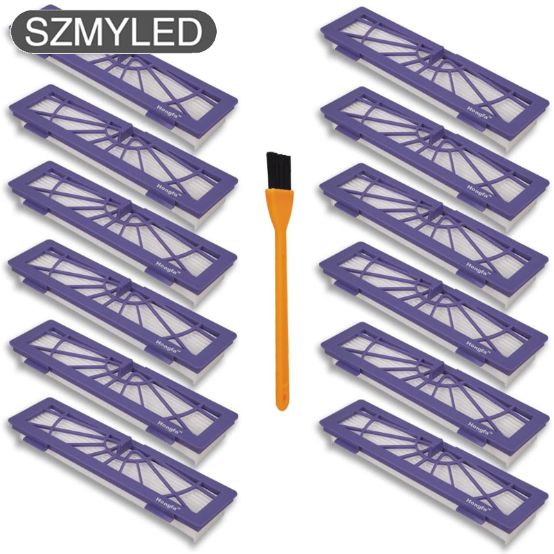 12pcs Robot Vacuum Cleaner Replacement Filters Cleaning Tools Compatible For Neato Botvac D80 7e 85 D3 D5 D75