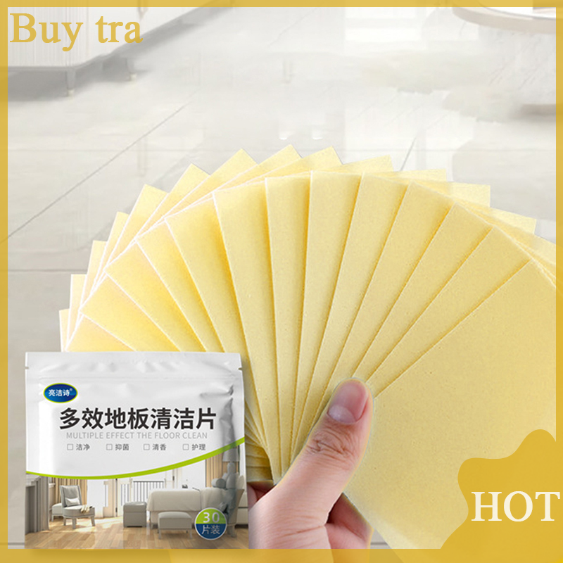 [Buytra] 30 tấm vệ sinh sàn cái/túi tan trong nước lau sàn dụng cụ vệ sinh nhà vệ sinh gạch lát sàn gỗ