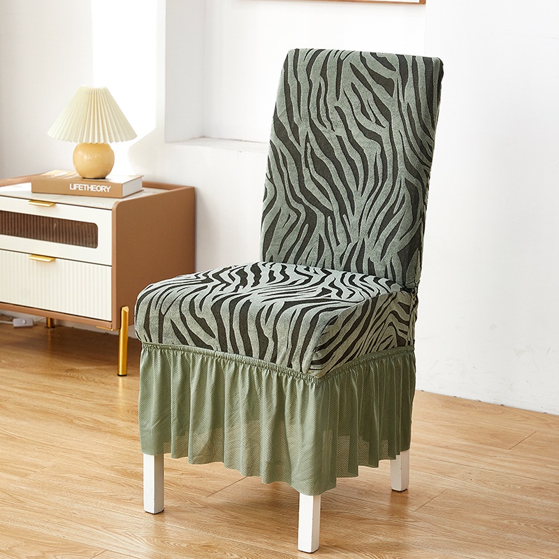 BERMA BABY Dining Chair Cover Elastic Jacquard Cationic Removable Washable Stretch Slipcover Skirt Banquet Home Decor