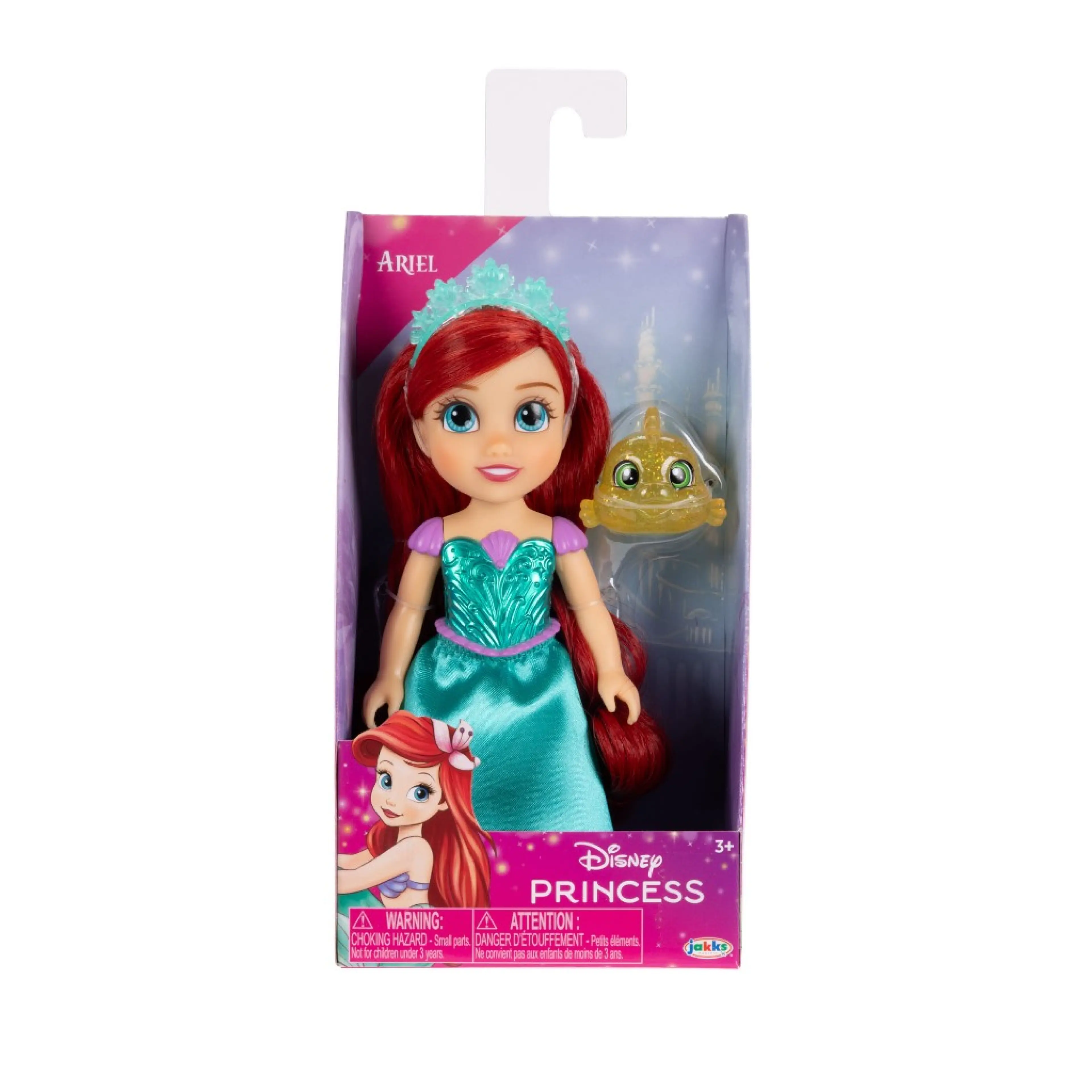 DISNEY ARIEL PETITE 6IN WITH FLOUNDER ตุ๊กตาขนาด 6 นิ้ว