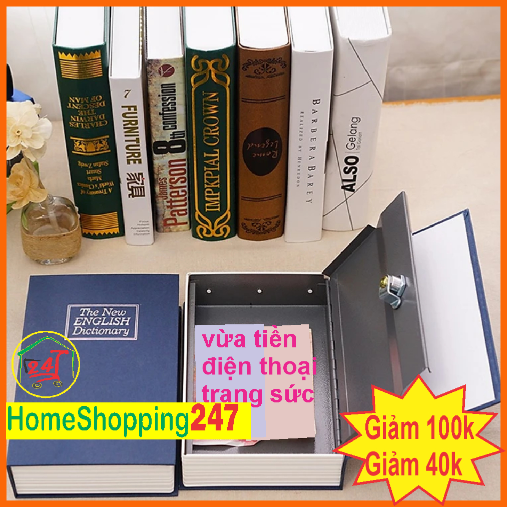 Két sắt mini hình quyển sách loại khóa số. đủ mẫu, đủ size