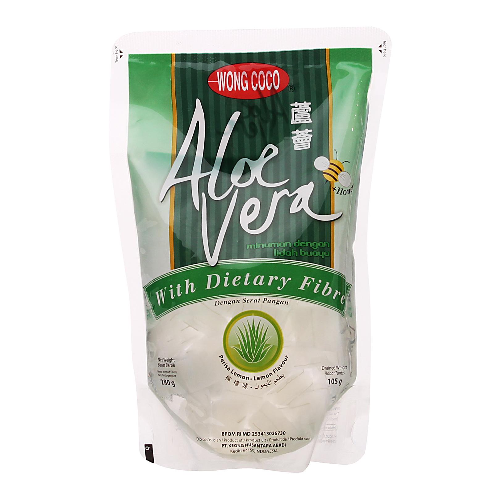 Wong Coco Lemon Flavour Aloe Vera By Redmart