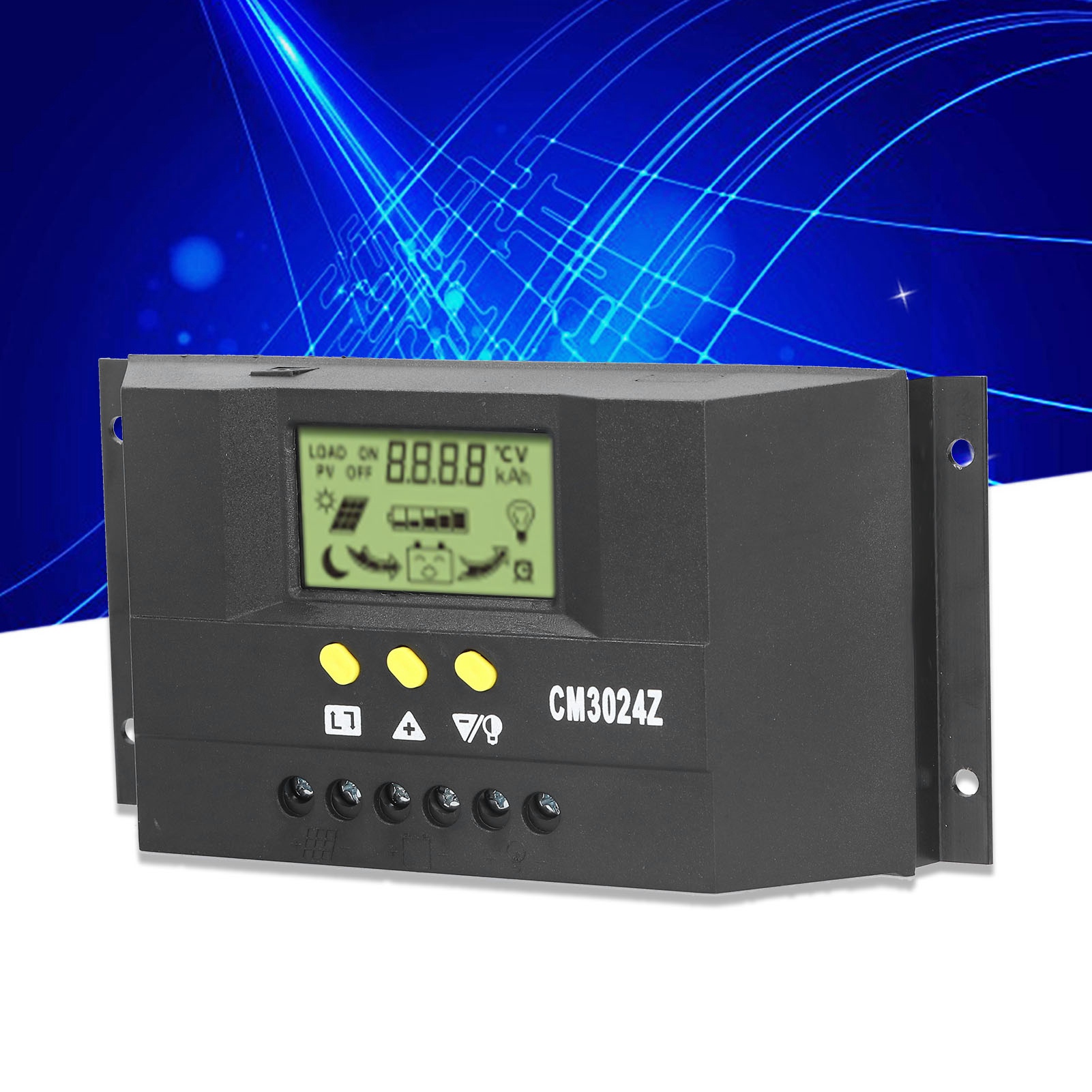 Cm3024z PWM sạc năng lượng mặt trời Màn hình LCD của bộ điều khiển Tấm năng lượng mặt trời Bộ điều chỉnh thông minh 12V 24V