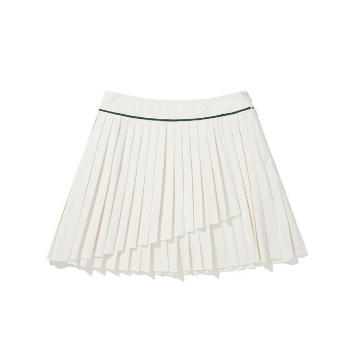 Korean MALBON Golf Skirt Womens Golf White Irregular Slimming Skirt Half Body Skirt