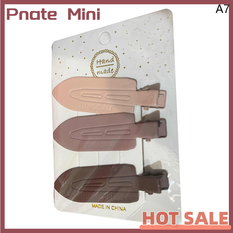 Pnate 3 cái kẹp tóc không nối không uốn cong kẹp tóc bên Kẹp tóc mái kẹp tóc trang điểm kẹp tóc trang điểm phụ kiện rửa mặt kẹp tóc tạo kiểu nữ phụ nữ
