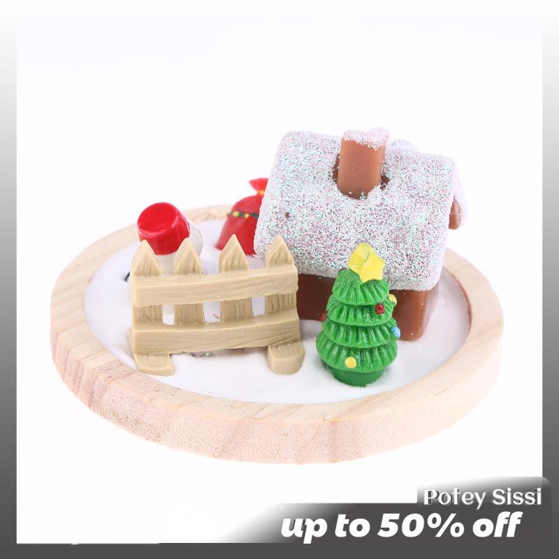 Potey Dễ Thương Mini giáng sinh tuyết nhà Xmas cây Snowman cảnh trang trí nhà búp bê trang trí vi cảnh quan đồ trang trí Xmas Quà Tặng